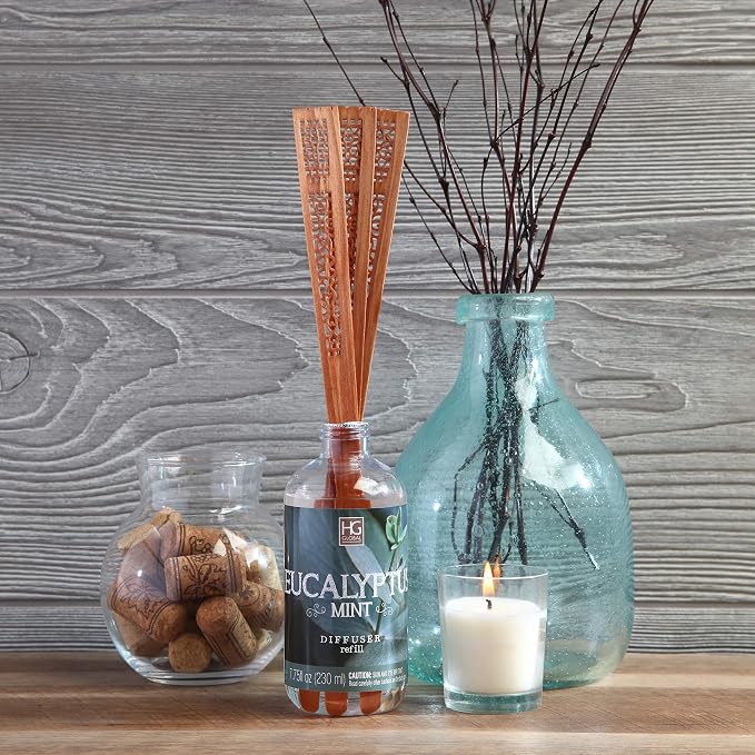 Hosley 14 Pcs Reed Diffuser Sticks 12.5 Inch Natural Rattan Replacement Reeds, Farmhouse Aroma Diffuser Sticks for Fragrance Oil, Home Décor & Aromatherapy