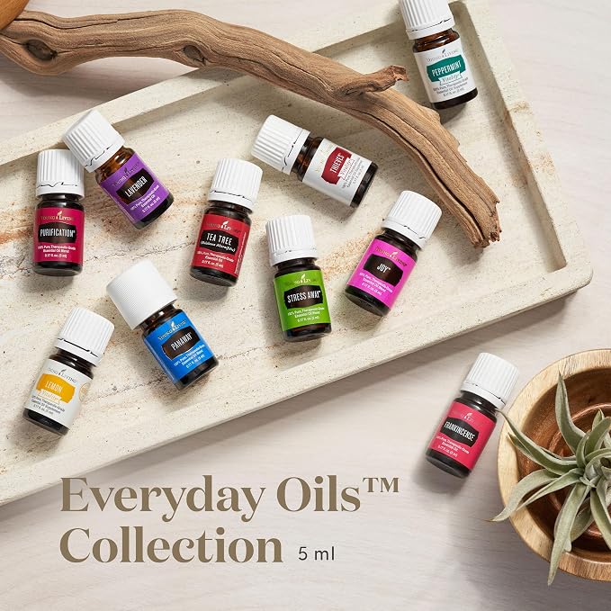 Young Living Everyday Oils Essential Oil Collection | 10 Popular Essential Oils & Blends | 5ml Each | Supports Wellness, Relaxation, Skin Care, Aromatherapy, and Overall Well-Being