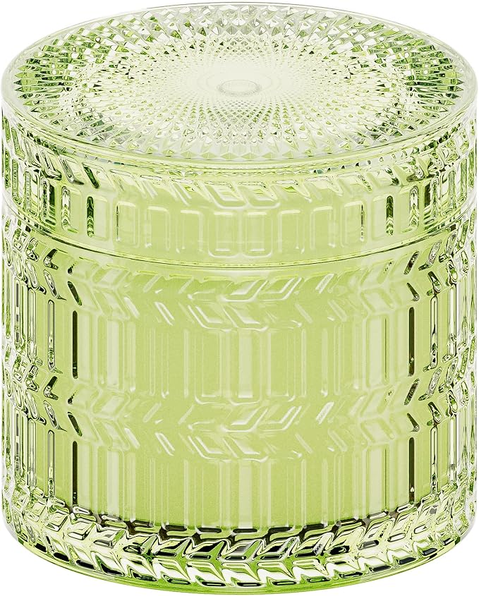 Hidden Label Sage & Citrus Wood Wick Candle, 7.4oz, 55 Hous Burn | Crackling Cherry Wood Wick | 55H Clean Burn | Kitchen & Hostess Gift | Non-Toxic Soy Wax | Green Frosted Decor Jar