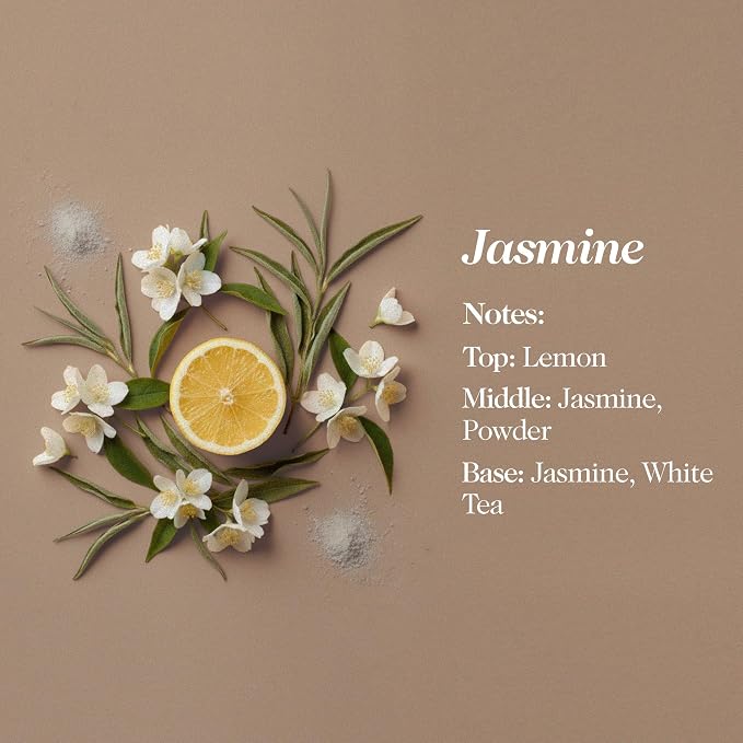 Hand Poured Non Toxic Candles - Jasmine Fall Candles with Premium Natural Wax - Aromatherapy Scented Candles with Sandalwood, Lemon & Ylang Notes - 8.5 Oz, 45 Hrs Burn Time