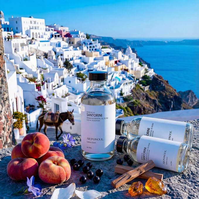 Hotel Diffuser Oil Inspired by Santorini Scent - Premium Fragrance Oil for Ultrasonic and Waterless Diffuser - 120 mL, 4 fl oz