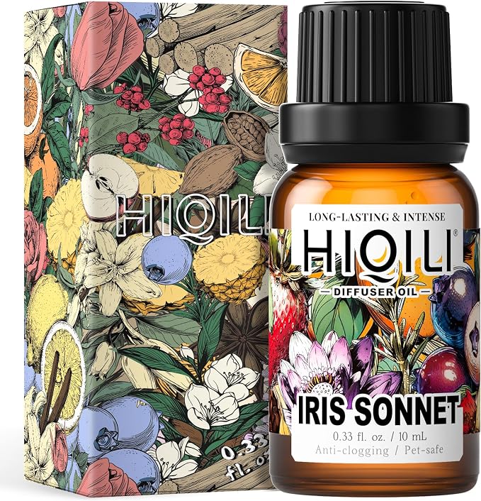 HIQILI 10 ML Iris Sonnet Frangrance Oil & 5ML*32 Fragrance Oil Gift Set, for Diffuser, DIY