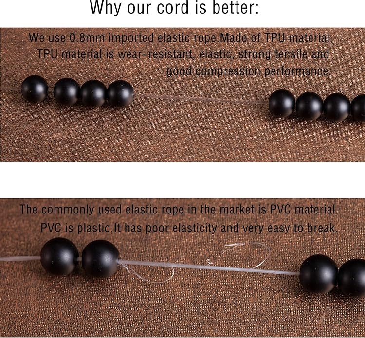 Men Women 8mm Natural Stone Lava Rock Diffuser Bracelet Elastic Yoga Agate Beads Bracelet Bangle