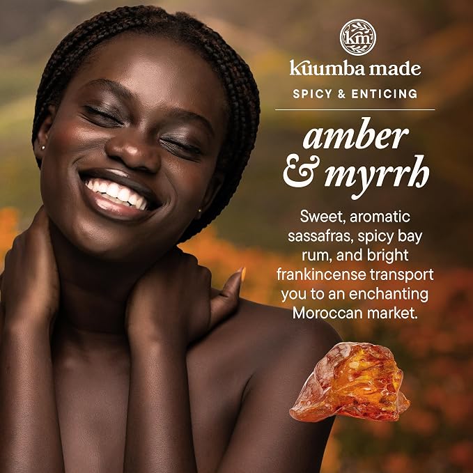 Kuumba Made Amber & Myrrh Fragrance Oil, Long-Lasting Scented Oil Perfume Roller, Vegan, Alcohol-Free, 0.15 Fl Oz