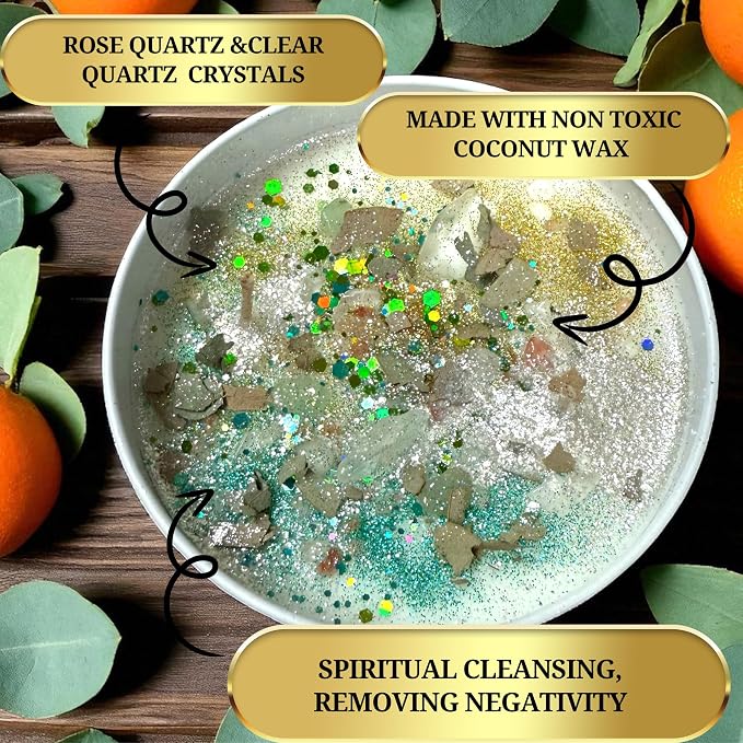 – Aura Cleansing Candle | Spiritual Soy Wax Ritual Candle for Energy Clearing, Protection & Healing | Wiccan, Pagan, Hoodoo, Conjure & Reiki Practices (Large 14oz)