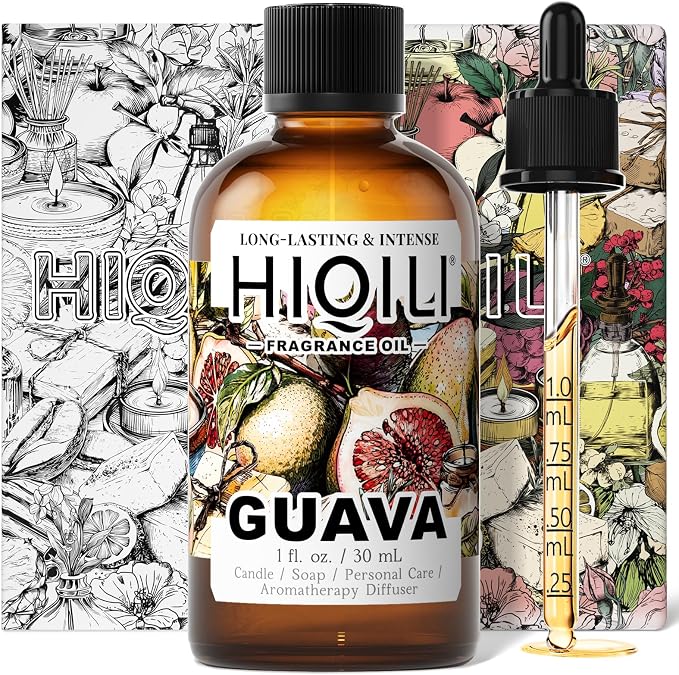 HIQILI Guava Fragrance Oil for Candle and Soap Making - 1 Fl Oz