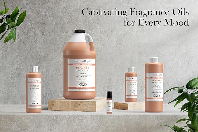 Aroma Depot Peach Type Perfume/Body Oil (7 Sizes) Our Interpretation, Premium Quality Uncut Fragrance Oil (2 Ounce Plastic Bottle (60ml))