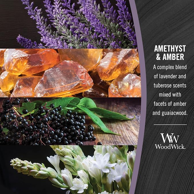WoodWick Ellipse Candle Amethyst & Amber 16 oz. (Pack of 2)