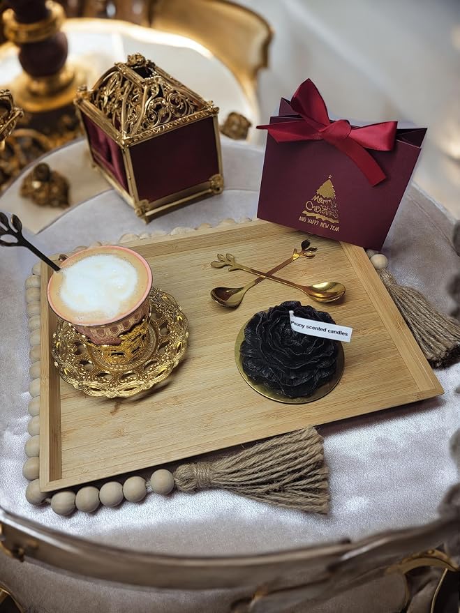 Peony Flower Shaped Candle with Scent, Soy Wax Blend Aromatherapy Candle, Gift Candle, Gifts for Women, Candles for spa, Stress Relief, Meditation, Wedding, Home Decor, Relaxing Atmosphere, (Black)