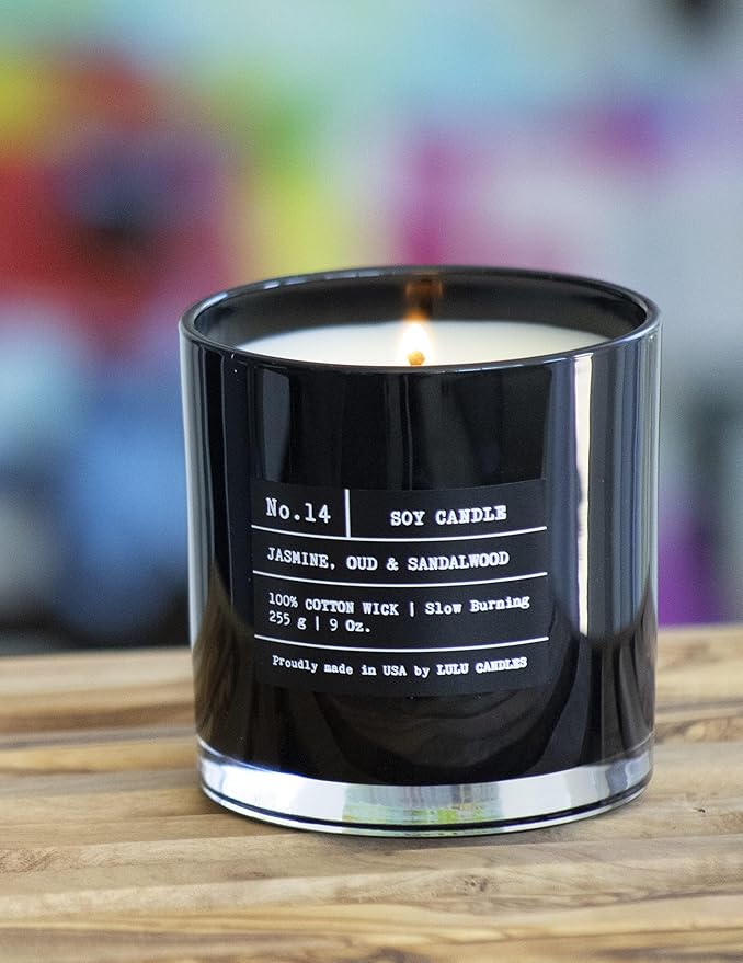 Lulu Candles | in The Mood | Luxury Scented Soy Jar Candle | Hand Poured in The USA | Highly Scented & Long Lasting- 9 Oz.