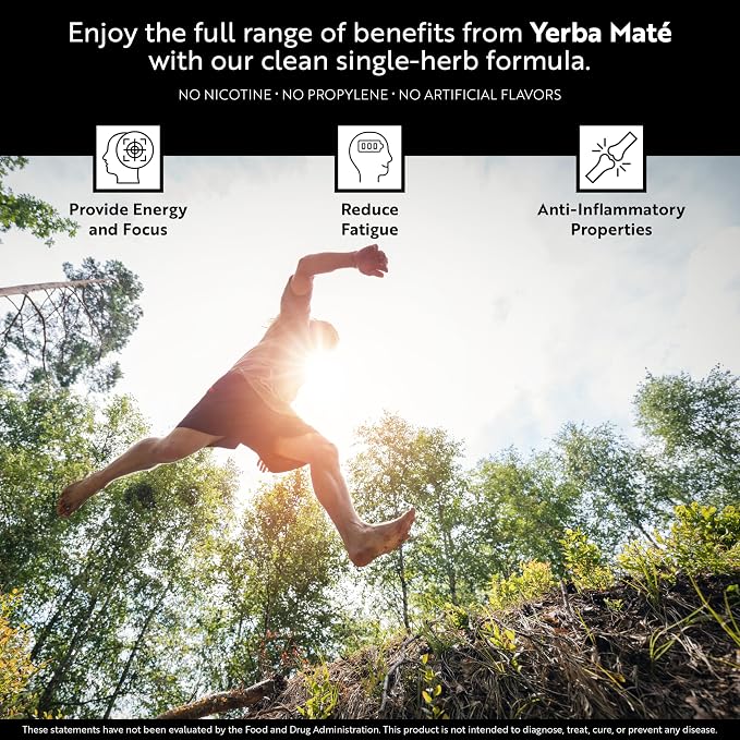 5:1 Formulas Yerba Mate Organic Portable Botanical Fragrance Stick - Lab-Tested Essential Herbal Personal Aroma Accessory with Vegetable Glycerin