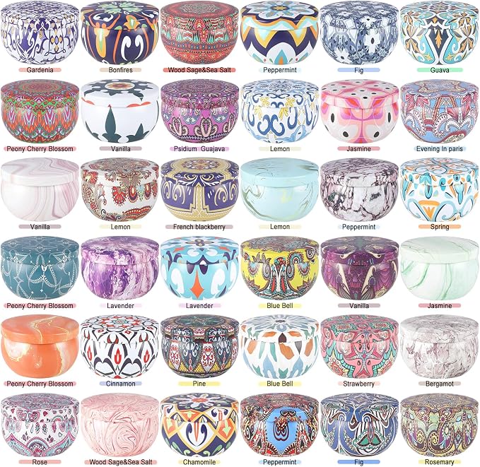 36 Pack Scented Candles Set for Home, Relaxing Stress Relief, Aromatherapy - Natural Soy Wax and Fragrance - Gifts for Women, Mom, Best Friend, Wife, Birthday
