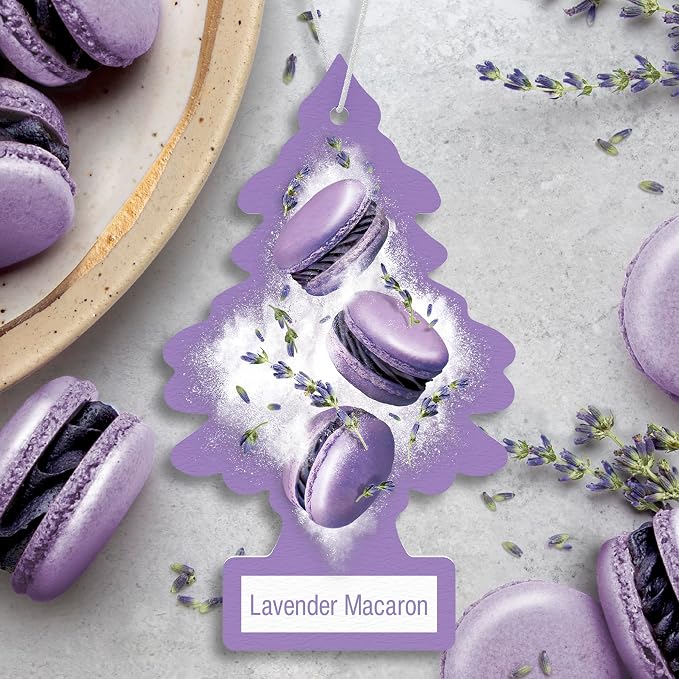 LITTLE TREES Car Air Freshener | Hanging Tree Provides Long Lasting Scent for Auto and Home | 24 Air Fresheners |Lavender Macaron