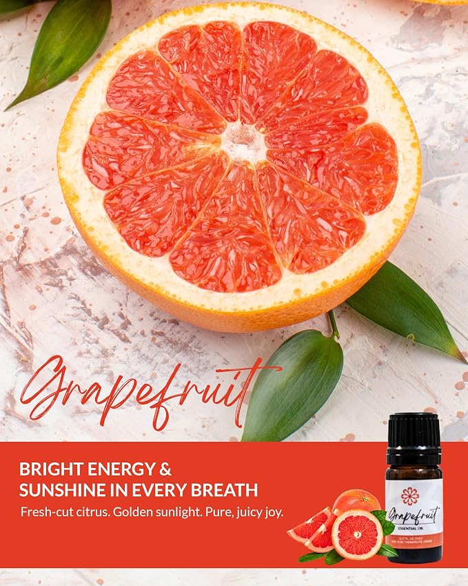 Essence Grapefruit Essential Oil, 5 ml | Aromatherapy Oil for Diffusers & Personal Use | Natural Fragrance for Relaxation, Clarity & Wellness | Made in USA | Fresh & Zesty Scent