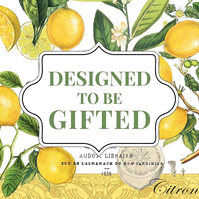 Michel Design Works Lemon Basil Scented Candle, 14 oz Soy Blend Dual Wick Glass Jar Candle with Lid, 75 Hour Burn Time, Citrus Herbal Home Fragrance Gift