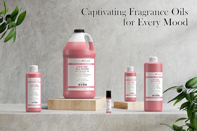 Aroma Depot 8 oz Lick Me All Over Body Oil Premium Quality Uncut Fragrance Oil I Perfume I Skin Oil I Scented Oil.