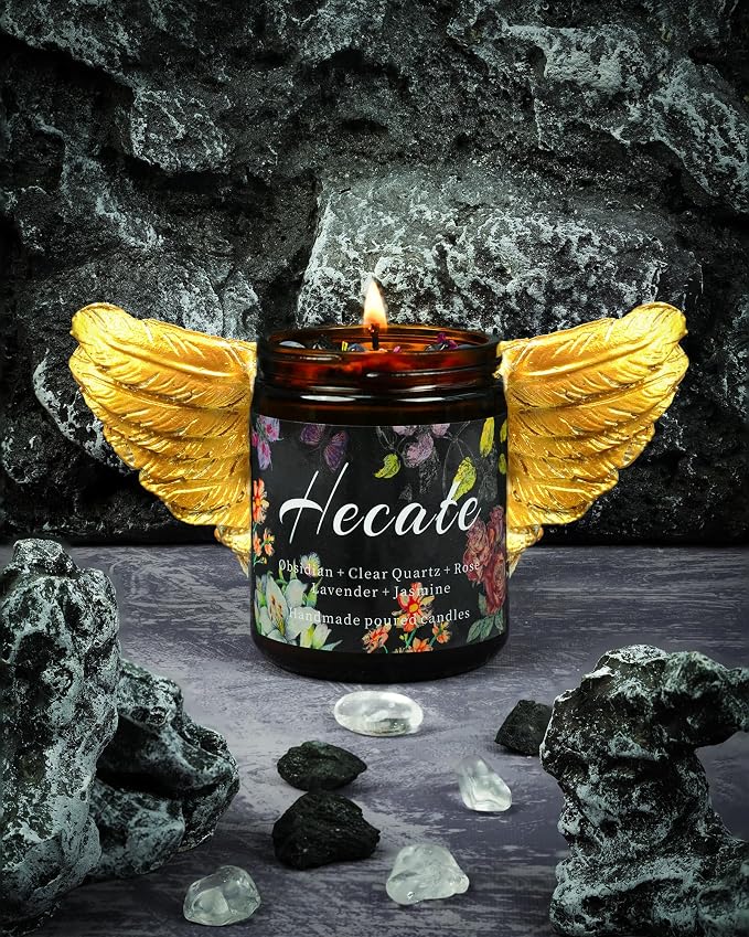 Hecate Scented Candle, Altar, Lavender Devotional Candle, Incense, Meditation, Rituals, Large Votive. (Hecate)