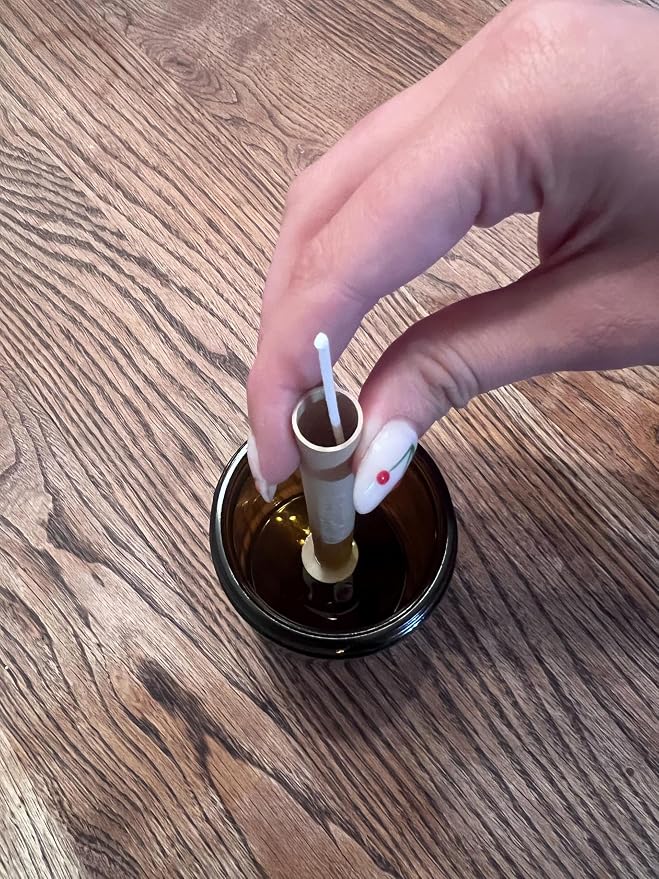 Candle Wick Sticking Placement Magnetic Tool Centering Tube for Aligning String Wick Sticker Inside Jars Cups Containers for Candle Making (String Wick)