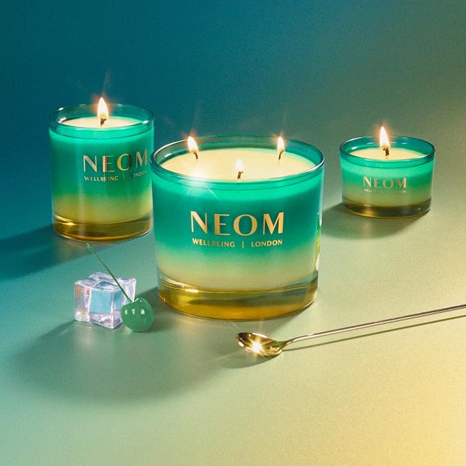 NEOM Perfect Peace Travel Size Candle | Myrrh, Fir & Lime Peel I Pure Essential Oils I 100% Naturally derived Wax I Hand Finished I Relieve Tension
