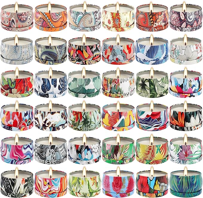 YOROXRG Scented Candles Gifts Set 36 Pack Soy Wax Travel Tin Jar Candles,Aromatherapy Candles for Home 2.5 OZ Scented Candles for Mom for Christmas, Birthday, Thanksgiving, Mother's Day,Valentine'sDay