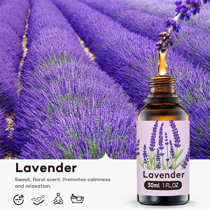 Umisleep High-Potency Essential Oils Set for Better Sleep & Relaxation - Long-Lasting Essential Oils for Diffusers, Aromatherapy, Humidifiers, Lavender, Sweet Orange, Ylang-Ylang, 3 x 30 ml, Gift Set