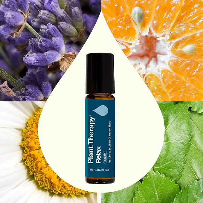 Plant Therapy Relax Essential Oil Blend Pre-Diluted Roll On 10 mL (1/3 oz) 100% Pure, Natural Aromatherapy for Stress Relief and Better Sleep