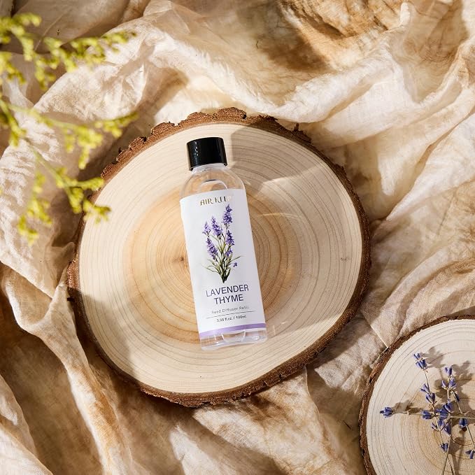 Airkeep Reed Diffuser Oil Refill/Lavender Thyme/3.38oz（100ml/1 Pack/Scented Oil Refill for Reed Diffuser Home Fragrance for Bedroom, Bathroom Office Home Decor