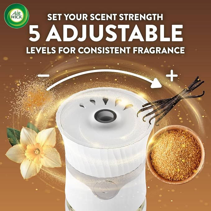 Air Wick Plug-In Scented Oil Refills, 6 Count, Brown Sugar and Vanilla, Air Freshener, Essential Oils
