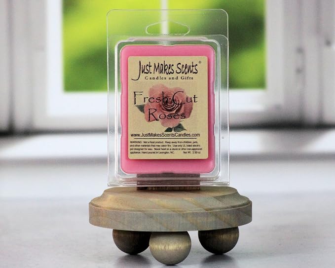 2 Pack - Fresh Cut Roses Scented Soy Wax Melts | Bold Fragrance Wax Cubes | Hand Poured in The USA by Just Makes Scents