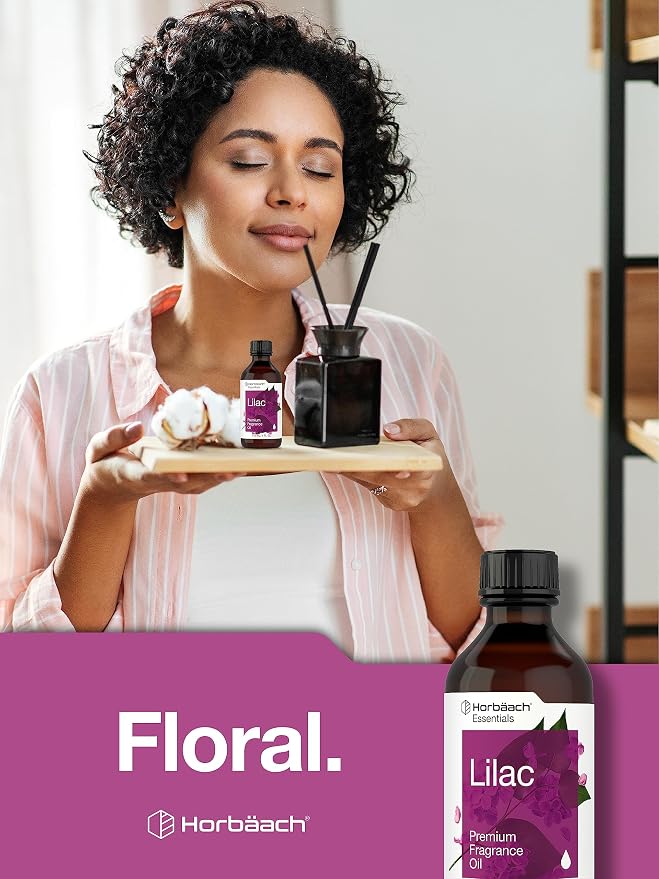 Horbäach Lilac Fragrance Oil | 4 fl oz (118 mL) | Premium Grade | for Diffusers, Candle and Soap Making, DIY Projects & More
