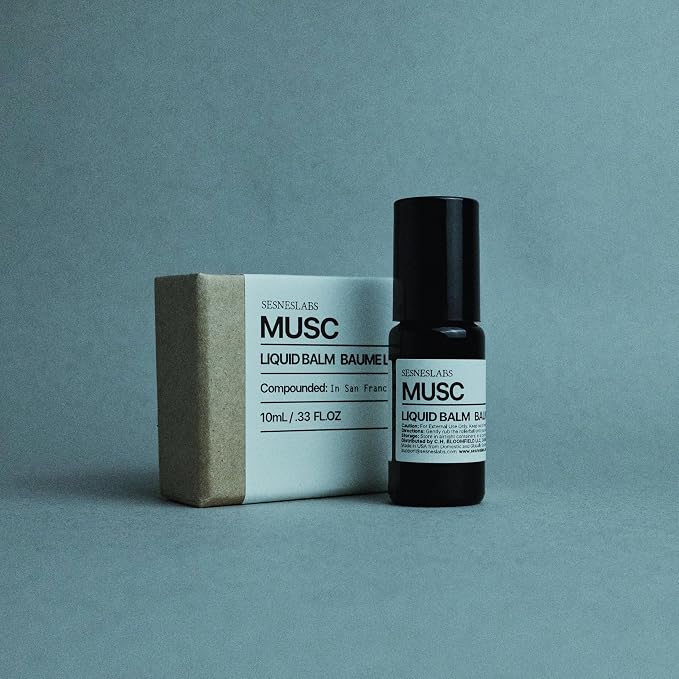 sesneslabs Musc Roll-On, Perfume, Alcohol Free, Olfactive Marker, Niche Scent, Unisex Perfume for Women and Men 10ml/.33 fl OZ