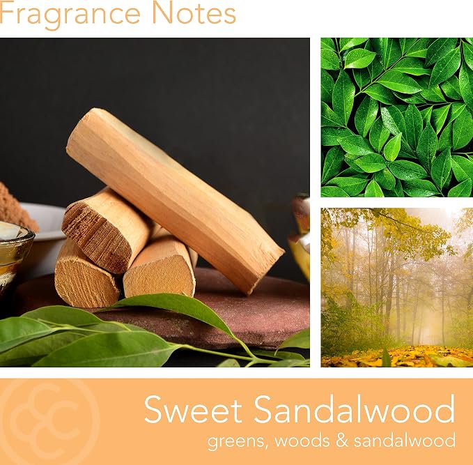 Colonial Candle Sweet Sandalwood Scented Jar Candle | 2-Wick Natural Soy Blend Wax Candle for Home | Relaxing Aromatherapy Candle Infused with Essential Oils | M. Baker Apothecary Glass Jar Candle