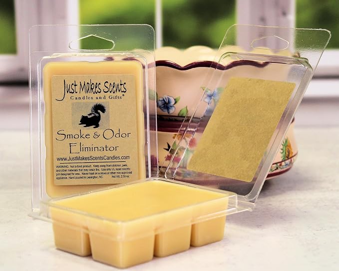 2 Pack - Smoke and Odor Eliminator Scented Wax Melts - Odor Eliminating Scented Candles for Home - Neutralizes Cigarette, Food, and Pet Smells - Hand Poured in The USA by Just Makes Scents