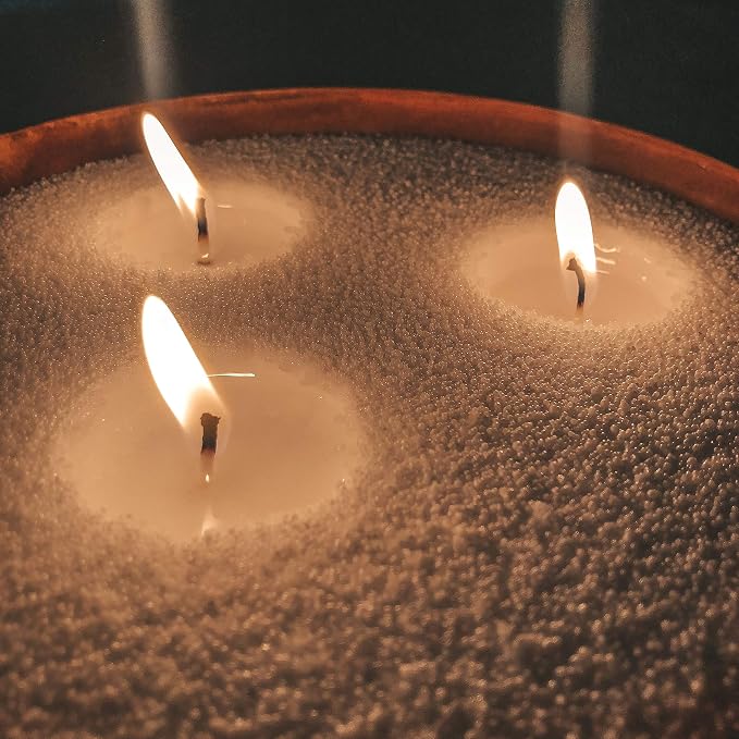 Foton Pearled Candle 9lb - Bulk Lazy Lulu Tropical Hawaiian Scented Non Toxic Luxury Long Lasting Powder Wax Sand Candles - Refillable Pearl Foton Candle Sand with 100 Wicks for Candles Making