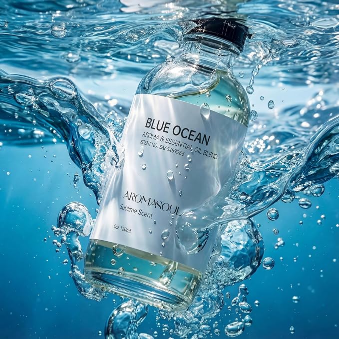 Hotel Diffuser Oil Blue Ocean Scent - Premium Fragrance Oil for Ultrasonic and Waterless Diffuser - 120 mL, 4 fl oz
