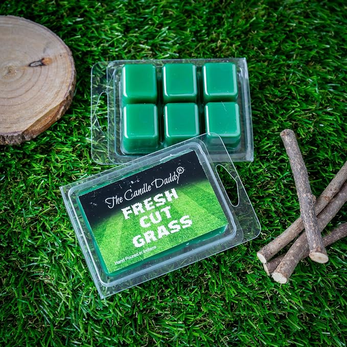 The Candle Daddy Fresh Cut Grass Golf Course Scented Melt- Maximum Scent Wax Cubes/Melts- 1 Pack -2 Ounces- 6 Cubes