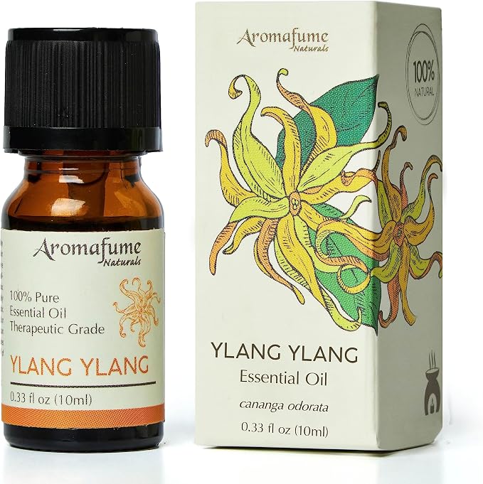 AROMAFUME Ylang Ylang Essential Oil - 100% Natural, Therapeutic Grade Essential Oils - Pure, Tropical Aromatherapy Oil for Home Diffusers - Gifts for Her - 10ml