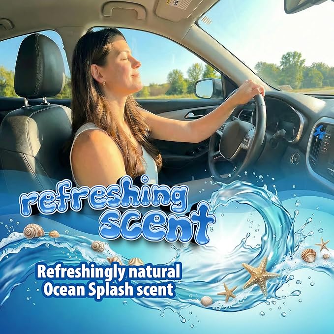 Little Pup 96603 Ocean Splash Scent, Car Air Freshener, Clips to A/C Air Vent, Alcohol-Free Fragrance Oil, Non-Hazardous and Non-Toxic Plastic, Set of 1