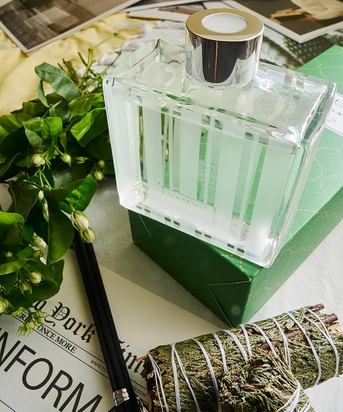 M&SENSE Eucalyptus & Spearmint Reed Diffuser Set - 7.04 fl oz with Sticks, Rich Fragrance & Refreshing Non-Toxic Scent for Home Bathroom Office Study Other Workspaces Needing Focus, Gifts for Women
