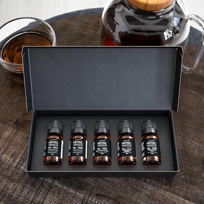 AirScent Hotel Diffuser Oil Gift Set - Buyers’ Best Picks - 10 mL, 0.34 fl oz Hotel Fragrance Oil Gift Set - Inspired by the Baccarat NYC, My Way and Capri Brezza and Other Hotel Scent Samples