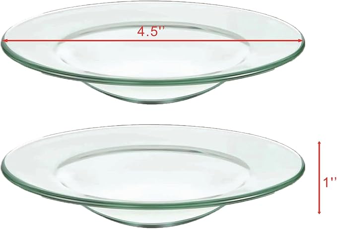 Electric Oil Melt Warmer Electric Wax Melt Warmer Replacement Parts Melter Fragrance Oil Warmer Burner Spare Wax Dish (Dish*2round)