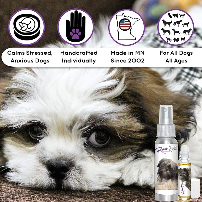 The Blissful Dog Lhasa Apso Relax Roll-ON Aromatherapy for Dogs - Anxiety Relief for Dogs