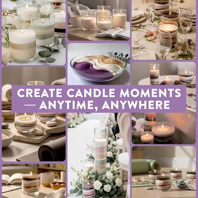 Pearled Candle Sand 10.5 oz (300g) – Lavender Serenity Scented Candle, Purple Color, Relaxing Aromatherapy, Home Decor, Stress Relief, Long-Lasting Burn
