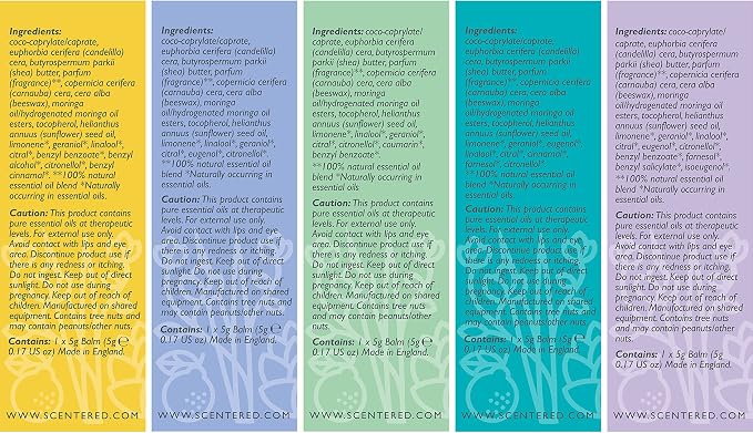 Scentered Aromatherapy Gift Set, Roll On Essential Oil Balms for Sleep, Stress-Relief, Focus, Mood Boost, Calm & Emotional Balance - Relaxing Gifts for Women - Daily Ritual