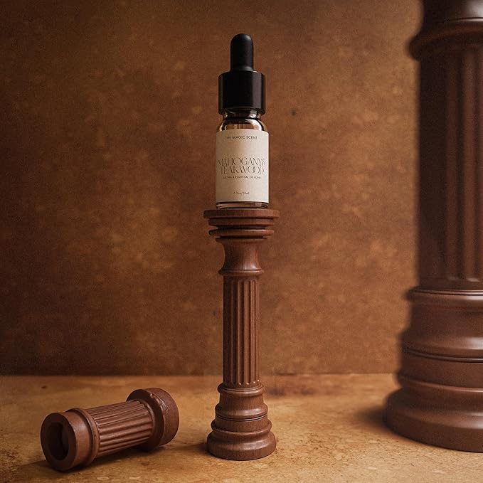 The Magic Scent Mahogany & Teakwood Diffuser Oil - Hotel & Home Luxury Scents Inspired by Abercrombie & Fitch - Diffuser Oil Scents for Home Designed for Use in All Diffusers - 0.3 fl oz, 10 mL