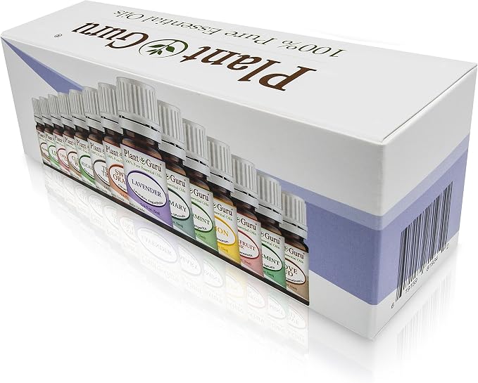 Essential Oil Set 14-5 ml Therapeutic Grade 100% Pure Frankincense, Lavender, Peppermint, Rosemary, Orange, Tea Tree, Eucalyptus, Grapefruit, Lemon, Lime, Clove, Spearmint, Lemongrass, Cinnamon
