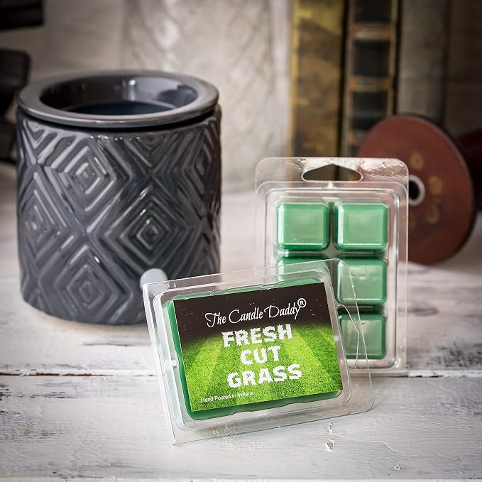 The Candle Daddy Fresh Cut Grass Golf Course Scented Melt- Maximum Scent Wax Cubes/Melts- 1 Pack -2 Ounces- 6 Cubes
