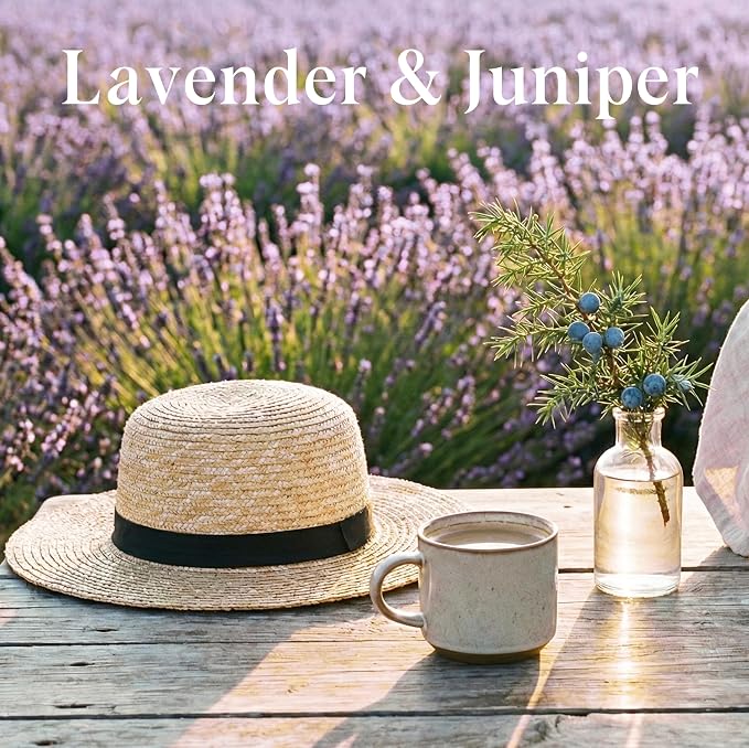 Homsolver Soothing Lavender Scented Candle, Natural Soy Candles with 50+ Hour Burn, Soft Juniper Lavender Fragrance Gift for Women, Men Friends, Everyday Use, Comfortable Spaces (Boutique Gifts Size)