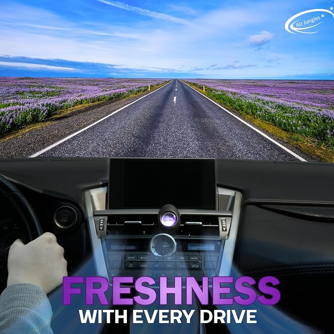 Air Jungles Car Air Freshener Vent Clip 3 Count (Pack of 2), Lavender Scent, 4 ml Each, Long-Lasting Car Odor Eliminator, Easy Clip-On Design, Up to 180 Days Freshness for Cars, Trucks, and SUVs