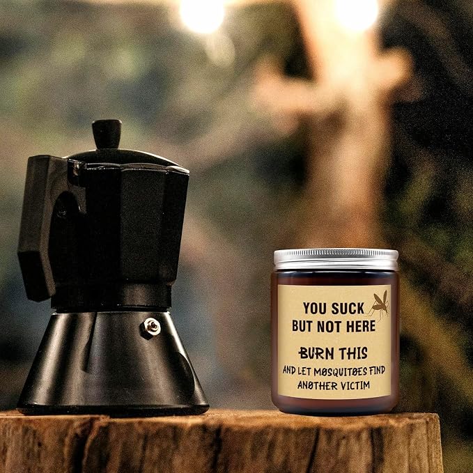 Citronella Candle for Indoor or Outdoor Use – Funny Citronella Candle for Patio, Camping & Gifts, Natural Soy Wax (7.2oz)